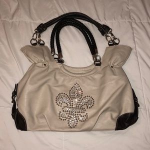 Beige bedazzled purse/bag